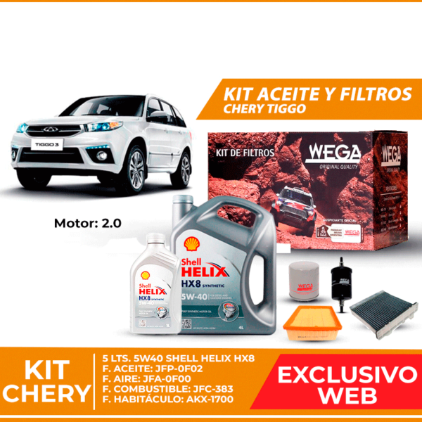 Kit Cambio de Aceite y Filtros para Chery Tiggo