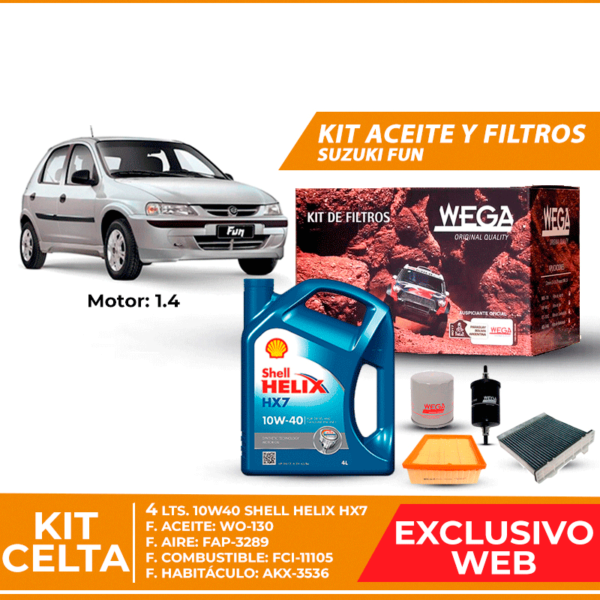 Kit Cambio de Aceite y Filtros para Suzuki Fun