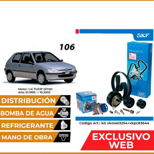 Kit distribucion para Peugeot 106