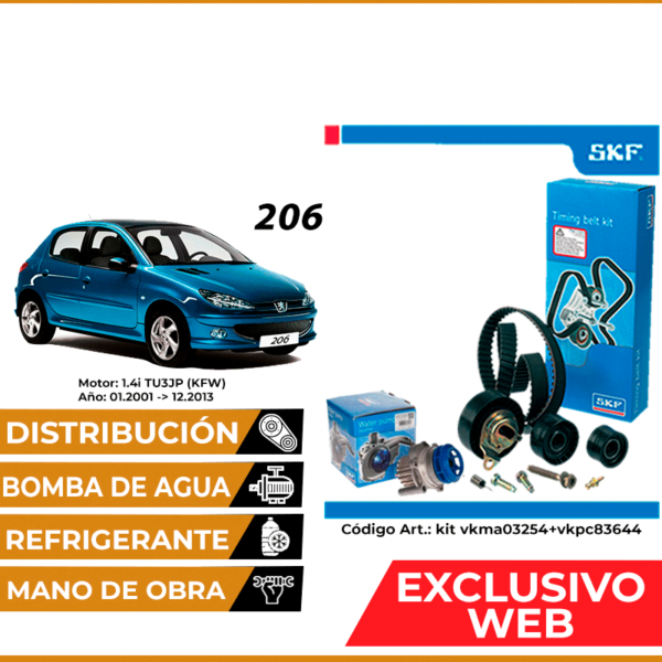 Kit distribucion para Peugeot 206