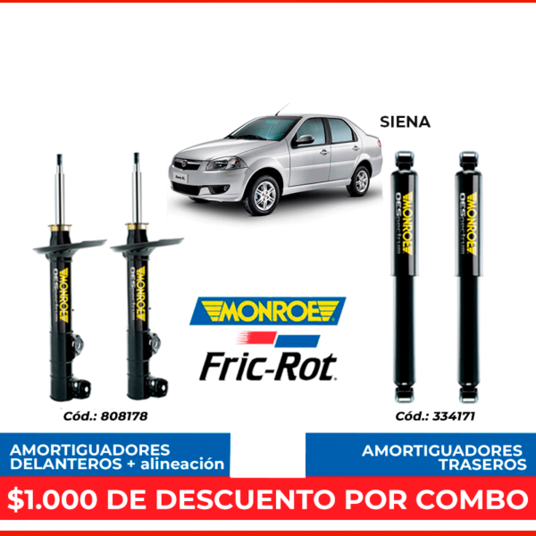 Amortiguadores para Fiat Siena (colocación incluida)
