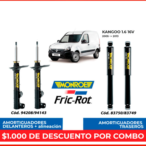 Amortiguadores para Renault Kangoo (colocación incluida)