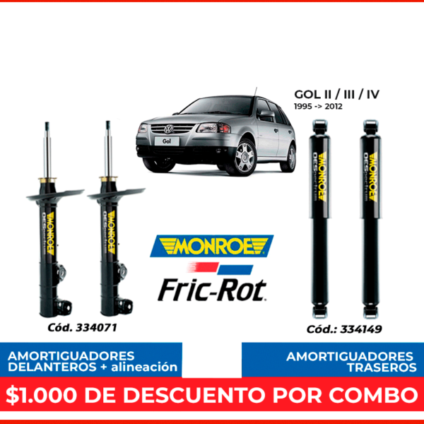 Amortiguadores para Volkswagen Gol (colocación incluida)