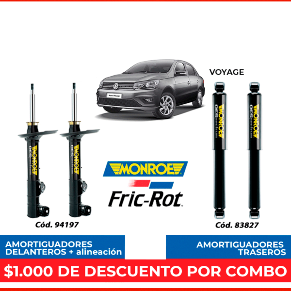 Amortiguadores para Volkswagen Voyage (colocación incluida)