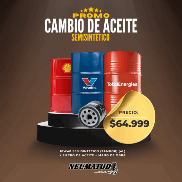 Promo Cambio de Aceite Semisintético Tambor