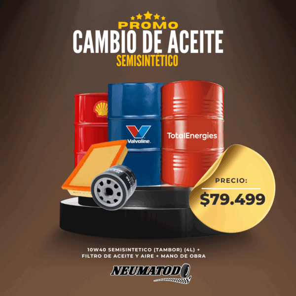 Promo Cambio de Aceite Semisintético Plus Tambor